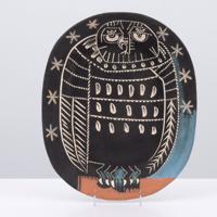 Pablo Picasso HIBOU MAT Platter, Madoura (A.R. 284) - Sold for $17,720 on 03-01-2025 (Lot 242).jpg